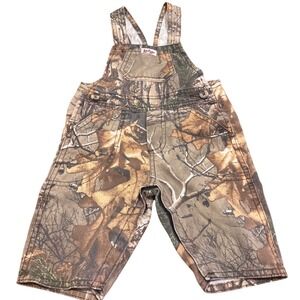 Baby Camo Overalls Bibs Realtree Hunting Forest Snaps Brown Green Lil Joey